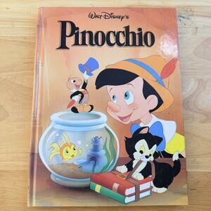 Walt Disneys Pinocchio Hardcover Childrens Storybook Book Vintage 1986